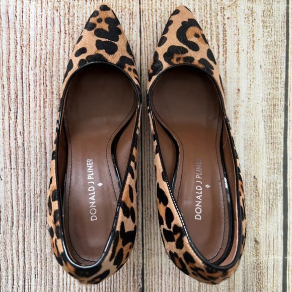 DONALD J PLINER leopard pony haircalf women's sandals heels 6M - Picture 6 of 10